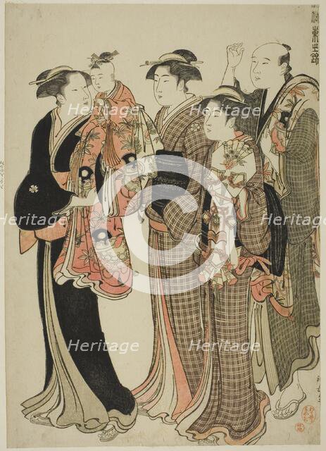 Kamioki, from the series "A Brocade of Eastern Manners (Fuzoku Azuma no nishiki)", c. 1783/84. Creator: Torii Kiyonaga.