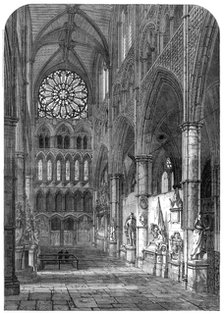 "Statesmen's Corner", North Transept, Westminster Abbey, 1865.  Creator: Unknown.