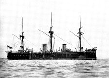 The German cruiser "Deutschland," bound for Chinese Waters under Prince Henry of Prussia, 1898. Creator: Unknown.