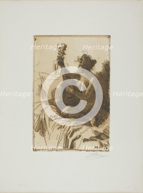 Souvenir or The Guitar, 1895. Creator: Anders Leonard Zorn.