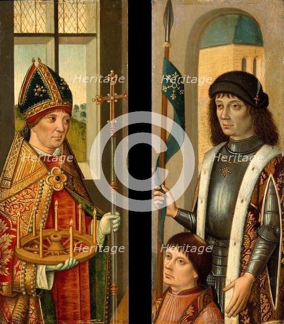 Saint Donatian; Saint Victor Presenting a Donor. Creator: Unknown.