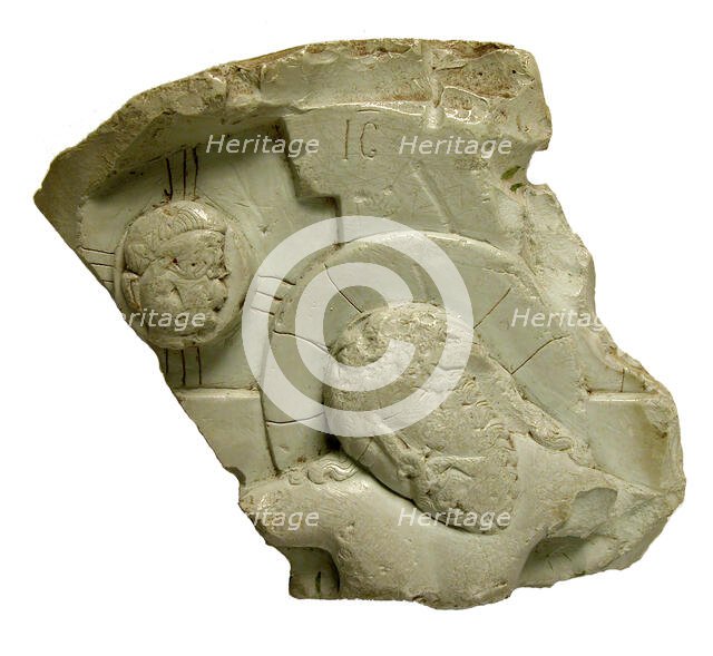 Head of Christ, from an Icon of the Crucifixion, Byzantine, 12th century. Creator: Unknown.