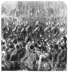 Proclaiming the King of Prussia as German Emperor in the Palace of Versailles, 1871. Creator: Unknown.