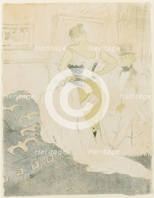 Woman Adjusting Her Corset, 1896. Artist: Toulouse-Lautrec, Henri, de (1864-1901)