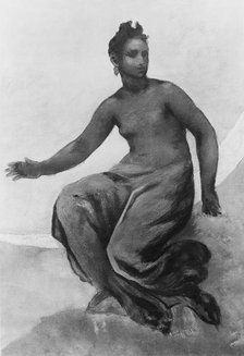 Anahita: A Study for "The Flight of Night", 1878. Creator: William Morris Hunt.