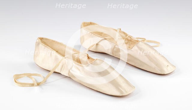 Wedding slippers, American, 1844. Creator: C. Middleton.