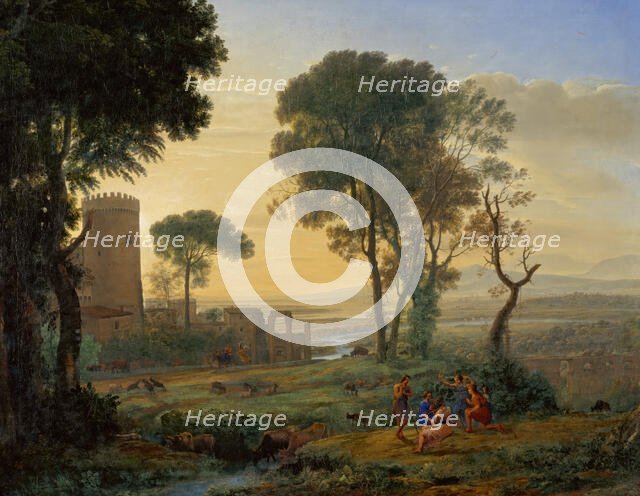 Landscape with the Flight into Egypt, c1646. Creator: Claude Lorrain.