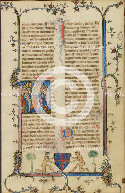 Initial P: The Ascension; Breviary, about 1320-1325. Creator: Unknown.
