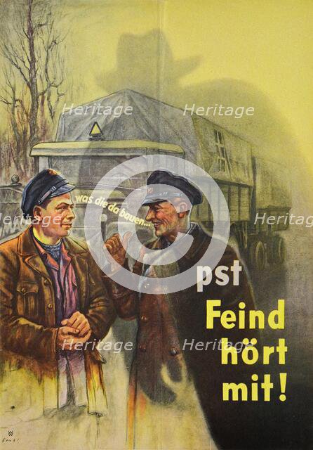 Psst! The Enemy is Listening!, 1944. Creator: Stahl, Erich Ludwig (1882-1943).