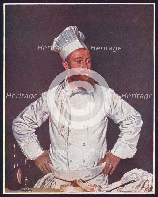 'Le Chef de l'Hôtel Chatham, Paris', c1921. Artist: William Newenham Montague Orpen.