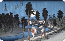 'Moon at Numazu', from 53 stations of Tokaido, 1832.  Artist: Ando Hiroshige