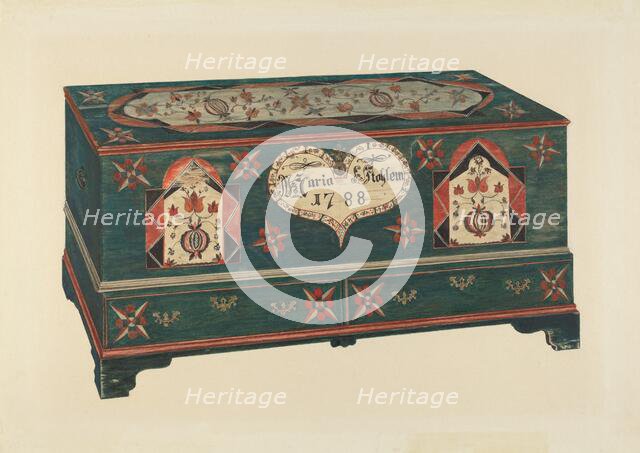 Dower Chest, 1935/1942. Creator: Unknown.
