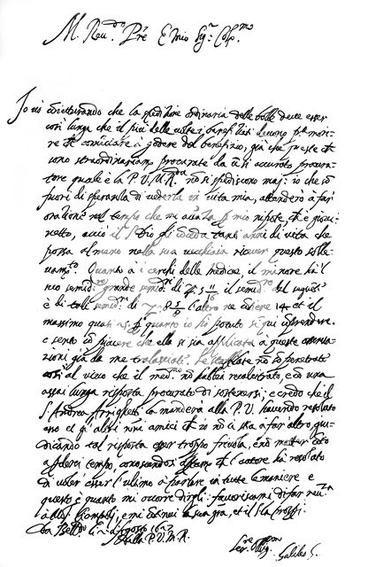 Letter by Galileo Galilei, 1627 (1865).Artist: Frederick George Netherclift