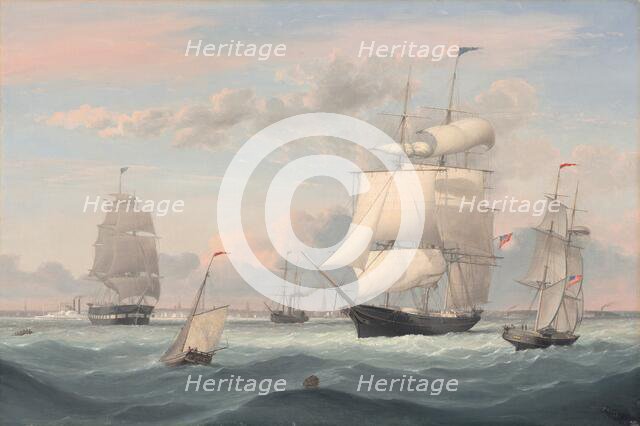 New York Harbor, 1852. Creator: Fitz Hugh Lane.