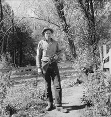 Roy Carlock, member of Ola self-help sawmill co-op, Gem County, Idaho, 1939. Creator: Dorothea Lange.