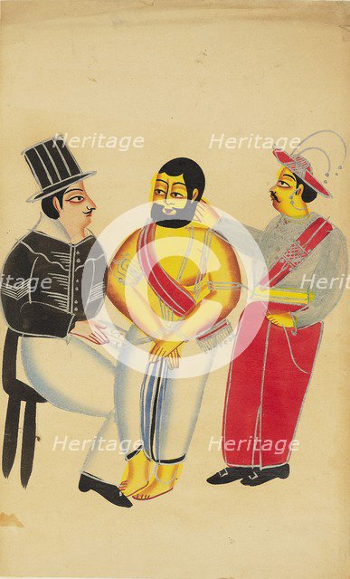 The Mahant arraigned: incident from the Tarakeshwar murder case, 19th century. Artist: Unknown.