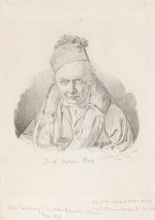 Portrait of the painter Joseph Anton Koch (1768-1839), 1836. Creator: Küchler, Carl (1807-1843).