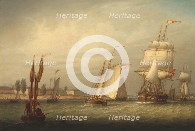 Boston Harbor, 1843. Creator: Robert Salmon.