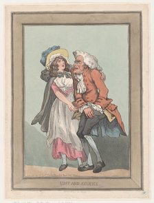 Lust and Avarice, November 29, 1788., November 29, 1788. Creator: Thomas Rowlandson.