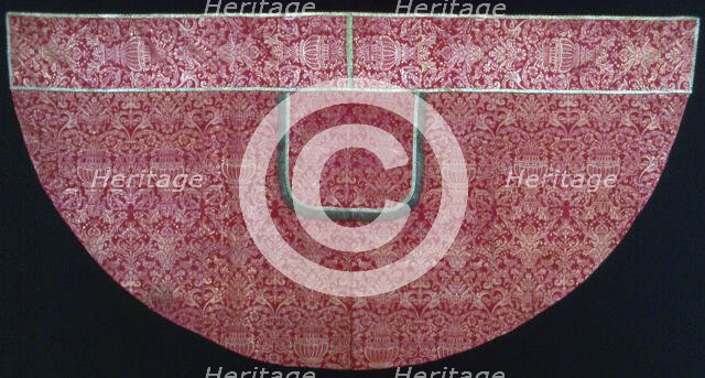 Cope with Hood, Italy, 19th century (adaptation of a 17th century textile design). Creator: Unknown.