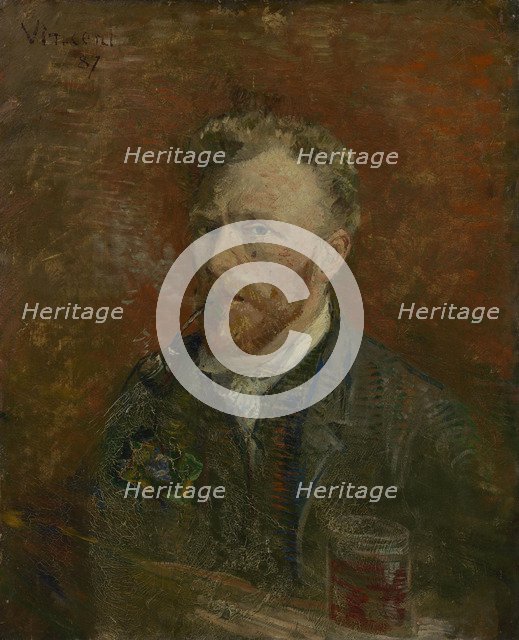 Self-Portrait with Glass.