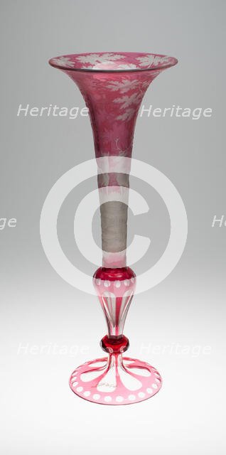 Vase, Bohemia, c. 1850. Creator: Bohemia Glass.