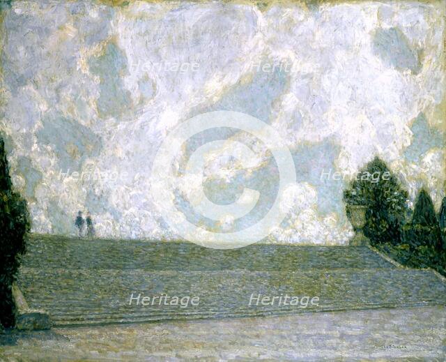 Steps of the Palace at Versailles (Les Marches du Palais Versailles), 1925. Creator: Henri Eugene Le Sidaner.