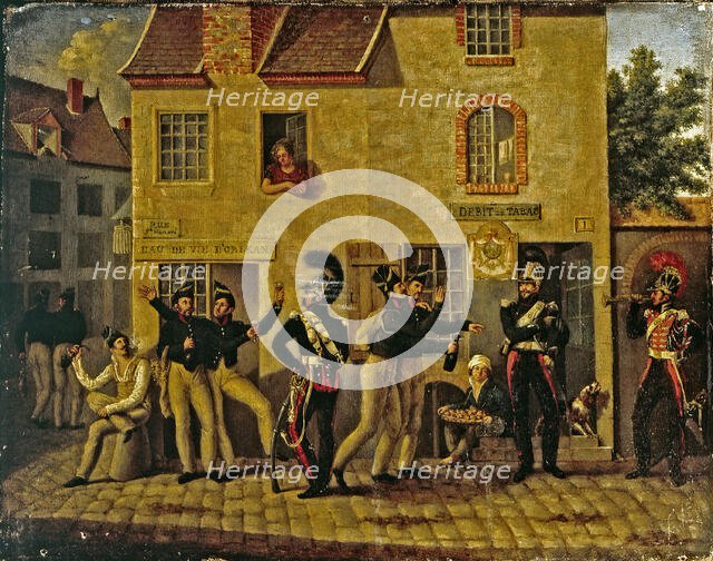 Marchand de vin, faubourg Saint-Honoré, c1820. Creator: Ecole Francaise.