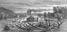 ''Steamer on the Mississippi; A Naturalist's Excursion in Wisconsin', 1875. Creator: Unknown.