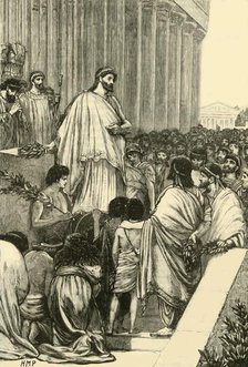 'Pericles Delivering the Funeral Oration Over the Athenians', 1890.   Creator: Unknown.