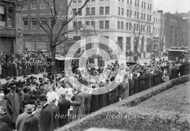 Pan American Mass - Thanksgiving Day at St. Patrick's. Groups at St. Patrick's, 1914. Creator: Harris & Ewing.