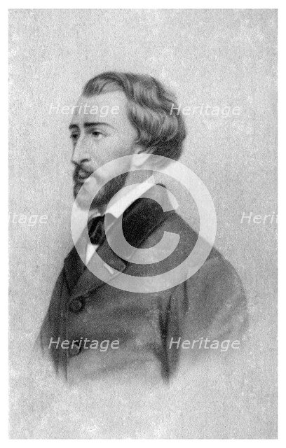 Alfred de Musset, French Romantic playwright, poet and painter, c1845-1890). Artist: Unknown