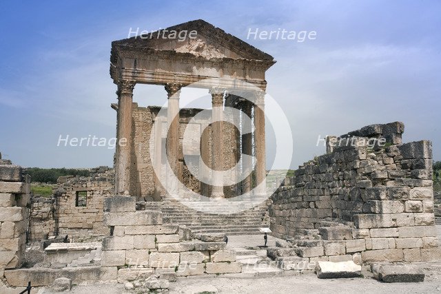The Capitolium at Dougga (Thugga), Tunisia. Artist: Samuel Magal