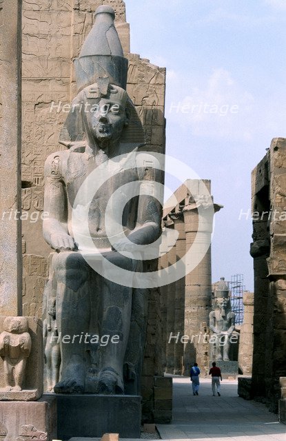 Giant statue of Rameses II third king of the 19th dynasty, Luxor, Egypt, c1279-c1213 BC Artist: Unknown