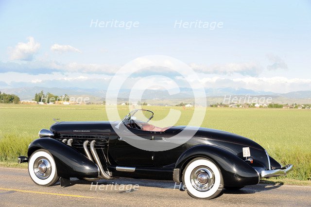 Auburn 852 SC Speedster 1936. Artist: Simon Clay.