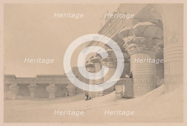 Egypt and Nubia: Volume I - No. 10, Edfou, 1838. Creator: Louis Haghe (British, 1806-1885).