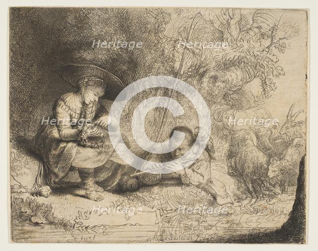 The Flute Player, 1642. Creator: Rembrandt Harmensz van Rijn.