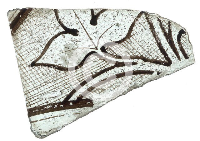 Glass Fragment, British, 14th century. Creator: Unknown.