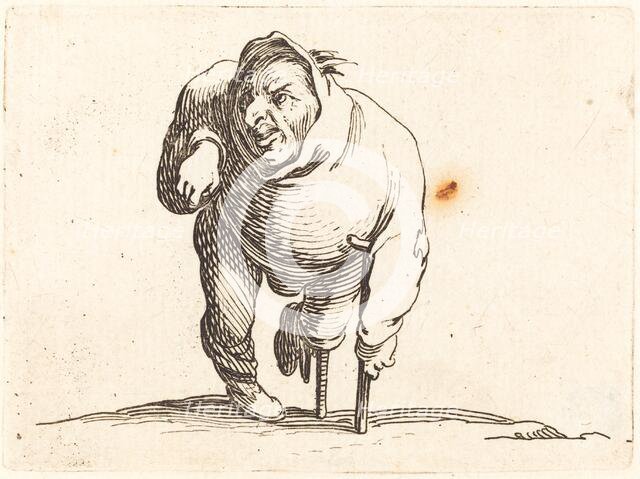 Cripple with Crutch and Wooden Leg, c. 1622. Creator: Jacques Callot.