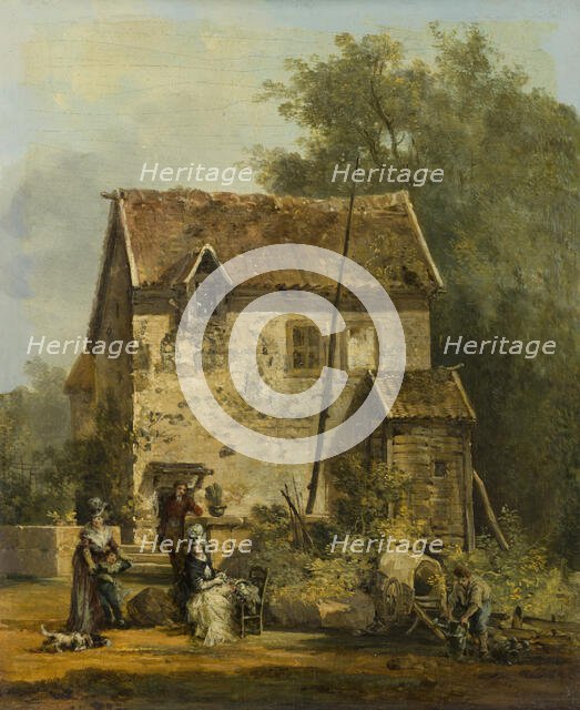 Elegant Company in a Garden. Creator: Louis Gabriel Moreau.