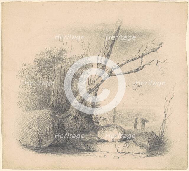 Figures by the Shore, c. 1830-1835. Creator: James Goodwyn Clonney.