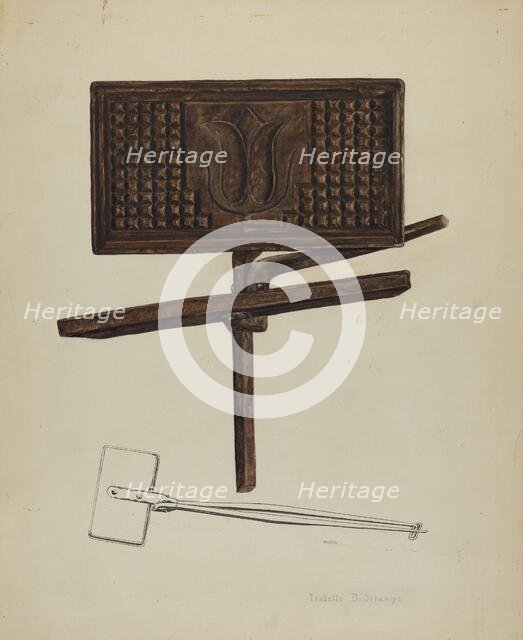 Waffle Iron, c. 1939. Creator: Isabelle De Strange.