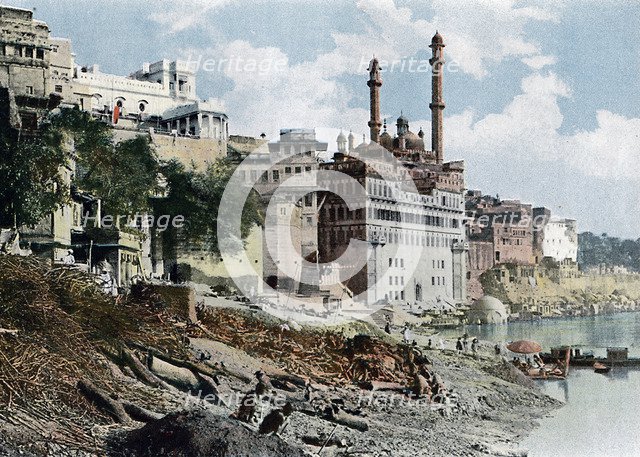 The Aurangzeb Mosque, Varanasi, India, c1890. Artist: Unknown