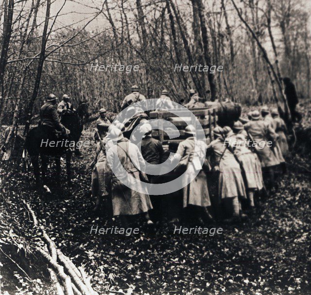 Soldiers in the woods, c1914-c1918. Artist: Unknown.