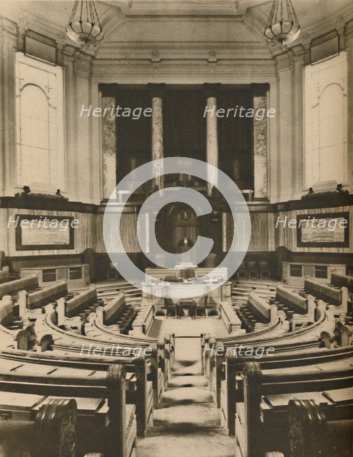 'Splendid Hall for the Deliberations of the Members of the London County Council', c1935. Creator: Unknown.