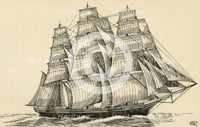 'A Tea Clipper', (1931). Artist: Charles Henry Bourne Quennell.