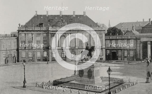 Amalienborg Palace, Copenhagen, Denmark, 1898. Creator: Bernardo Rico.
