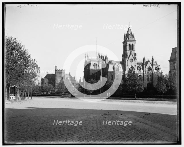 University of Pennsylvania, Main Building and Library, Philadelphia, Pennsylvania, c1900. Creator: Unknown.