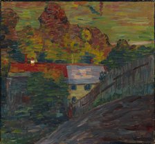 Landscape with red roof, Wasserburg, c. 1906. Artist: Javlensky, Alexei, von (1864-1941)