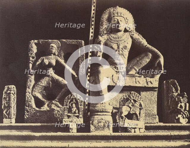 Elliot Marbles and Other Sculpture from the Central Museum Madras: Group 26, May-June 1858. Creator: Captain Linnaeus Tripe.